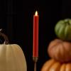 imageLuminara Flameless Candle Taper 1quot x 95quot Melted Top Real Wax Unscented Remote Ready Timer Crystal RoseHarvest Pumpkin