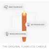 imageLuminara Flameless Candle Taper 1quot x 95quot Melted Top Real Wax Unscented Remote Ready Timer Crystal RoseHarvest Pumpkin