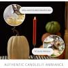 imageLuminara Flameless Candle Taper 1quot x 95quot Melted Top Real Wax Unscented Remote Ready Timer Crystal RoseHarvest Pumpkin