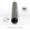 imageLuminara Flameless Candle Taper 1quot x 95quot Melted Top Real Wax Unscented Remote Ready Timer Crystal RoseHoliday Green