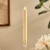 imageLuminara Flameless Candle Taper 1quot x 95quot Melted Top Real Wax Unscented Remote Ready Timer Crystal RoseLemon Chiffon