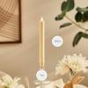 imageLuminara Flameless Candle Taper 1quot x 95quot Melted Top Real Wax Unscented Remote Ready Timer Crystal RoseLemon Chiffon