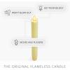 imageLuminara Flameless Candle Taper 1quot x 95quot Melted Top Real Wax Unscented Remote Ready Timer Crystal RoseLemon Chiffon