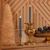 imageLuminara Flameless Candle Taper 1quot x 95quot Melted Top Real Wax Unscented Remote Ready Timer Crystal RoseSpring Lake