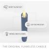 imageLuminara Flameless Candle Taper 1quot x 95quot Melted Top Real Wax Unscented Remote Ready Timer Crystal RoseSpring Lake