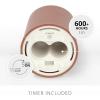 imageLuminara Outdoor Flameless LED Candle Cherry Red 325quot x 7quot Moving Flame Pillar Timer Battery Operated Premium Plastic IPX4 Water ResistanceBaked Clay