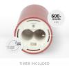 imageLuminara Outdoor Flameless LED Candle Cherry Red 325quot x 7quot Moving Flame Pillar Timer Battery Operated Premium Plastic IPX4 Water ResistanceCherry Red