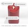 imageLuminara Outdoor Flameless LED Candle Cherry Red 325quot x 7quot Moving Flame Pillar Timer Battery Operated Premium Plastic IPX4 Water ResistanceCherry Red