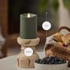 imageLuminara Outdoor Flameless LED Candle Cherry Red 325quot x 7quot Moving Flame Pillar Timer Battery Operated Premium Plastic IPX4 Water ResistanceLoden Green