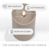 imageLuminara Outdoor Flameless LED Candle Cherry Red 325quot x 7quot Moving Flame Pillar Timer Battery Operated Premium Plastic IPX4 Water ResistanceTimeless Taupe