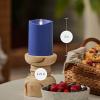 imageLuminara Outdoor Flameless LED Candle Cherry Red 325quot x 7quot Moving Flame Pillar Timer Battery Operated Premium Plastic IPX4 Water ResistanceVivid Ultramarine