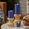 imageLuminara Outdoor Flameless LED Candle Cherry Red 325quot x 7quot Moving Flame Pillar Timer Battery Operated Premium Plastic IPX4 Water ResistanceVivid Ultramarine