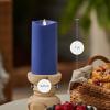 imageLuminara Outdoor Flameless LED Candle Cherry Red 325quot x 7quot Moving Flame Pillar Timer Battery Operated Premium Plastic IPX4 Water ResistanceVivid Ultramarine