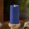 imageLuminara Outdoor Flameless LED Candle Cherry Red 325quot x 7quot Moving Flame Pillar Timer Battery Operated Premium Plastic IPX4 Water ResistanceVivid Ultramarine