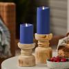 imageLuminara Outdoor Flameless LED Candle Cherry Red 325quot x 7quot Moving Flame Pillar Timer Battery Operated Premium Plastic IPX4 Water ResistanceVivid Ultramarine