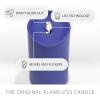 imageLuminara Outdoor Flameless LED Candle Cherry Red 325quot x 7quot Moving Flame Pillar Timer Battery Operated Premium Plastic IPX4 Water ResistanceVivid Ultramarine