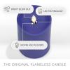 imageLuminara Outdoor Flameless LED Candle Cherry Red 325quot x 7quot Moving Flame Pillar Timer Battery Operated Premium Plastic IPX4 Water ResistanceVivid Ultramarine