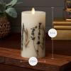 imageLuminara Realistic Artificial Moving Flame Pillar Candle with Lavender ampamp Rosemary Inclusion  Moving Flame LED Battery Operated Lights  Remote Ready  Remote Sold Separately  325quot x 65quot65inch