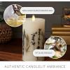 imageLuminara Realistic Artificial Moving Flame Pillar Candle with Lavender ampamp Rosemary Inclusion  Moving Flame LED Battery Operated Lights  Remote Ready  Remote Sold Separately  325quot x 65quot65inch