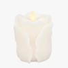 imageLuminara Crystal Rose Flameless Candle  36quot x 43quot Rosebud Pillar  Real Flame Technology wFlickering LED Light  Perfect for Mothers DaySnow White