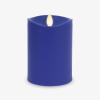 imageLuminara Outdoor Flameless LED Candle Cherry Red 325quot x 7quot Moving Flame Pillar Timer Battery Operated Premium Plastic IPX4 Water ResistanceVivid Ultramarine
