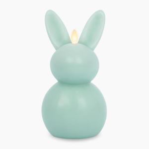 imageLuminara Easter Bunny Candle Gentle Lavender 48quot x 8quot Flameless RealFlame HolidayInspired Decor AA Batteries Flickering LED FlameFresh Mint