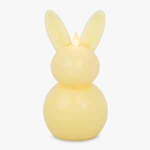 imageLuminara Easter Bunny Candle Gentle Lavender 48quot x 8quot Flameless RealFlame HolidayInspired Decor AA Batteries Flickering LED FlameLemon Chiffon