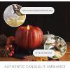 imageLuminara  Flameless Halloween LED Candle Battery Operated Moving Flame  Metallic Gold Orange Pumpkin  Pack of 15x45  Unscented Indoor UseAntique Orange