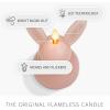 imageLuminara Easter Bunny Candle Dusky Rose 32quot x 32quot x 51quot Flameless RealFlame HolidayInspired Decor AA Batteries Flickering LED FlameDusky Rose