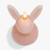 imageLuminara Easter Bunny Candle Dusky Rose 32quot x 32quot x 51quot Flameless RealFlame HolidayInspired Decor AA Batteries Flickering LED FlameDusky Rose