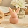 imageLuminara Easter Bunny Candle Dusky Rose 32quot x 32quot x 51quot Flameless RealFlame HolidayInspired Decor AA Batteries Flickering LED FlameDusky Rose