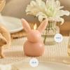 imageLuminara Easter Bunny Candle Dusky Rose 32quot x 32quot x 51quot Flameless RealFlame HolidayInspired Decor AA Batteries Flickering LED FlameDusky Rose