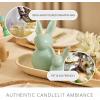 imageLuminara Easter Bunny Candle Dusky Rose 32quot x 32quot x 51quot Flameless RealFlame HolidayInspired Decor AA Batteries Flickering LED FlameFresh Mint