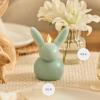 imageLuminara Easter Bunny Candle Dusky Rose 32quot x 32quot x 51quot Flameless RealFlame HolidayInspired Decor AA Batteries Flickering LED FlameFresh Mint
