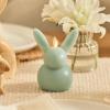 imageLuminara Easter Bunny Candle Dusky Rose 32quot x 32quot x 51quot Flameless RealFlame HolidayInspired Decor AA Batteries Flickering LED FlameFresh Mint
