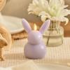 imageLuminara Easter Bunny Candle Dusky Rose 32quot x 32quot x 51quot Flameless RealFlame HolidayInspired Decor AA Batteries Flickering LED FlameGentle Lavender
