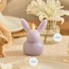 imageLuminara Easter Bunny Candle Dusky Rose 32quot x 32quot x 51quot Flameless RealFlame HolidayInspired Decor AA Batteries Flickering LED FlameGentle Lavender