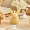 imageLuminara Easter Bunny Candle Dusky Rose 32quot x 32quot x 51quot Flameless RealFlame HolidayInspired Decor AA Batteries Flickering LED FlameLemon Chiffon