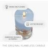 imageLuminara Embedded Flameless LED Candle  Orange Leaf 35quot x 65quot  Moving Flame Pillar Battery Operated Timer Real Wax Unscented SafeChambray