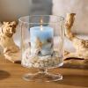 imageLuminara Embedded Flameless LED Candle  Orange Leaf 35quot x 65quot  Moving Flame Pillar Battery Operated Timer Real Wax Unscented SafeChambray
