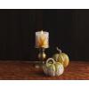imageLuminara Embedded Flameless LED Candle  Orange Leaf 35quot x 65quot  Moving Flame Pillar Battery Operated Timer Real Wax Unscented SafeOrange Leaf