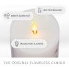 imageLuminara Embedded Flameless LED Candle  Orange Leaf 35quot x 65quot  Moving Flame Pillar Battery Operated Timer Real Wax Unscented SafeOrange Leaf