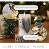 imageLuminara Embedded Flameless LED Candle  Orange Leaf 35quot x 65quot  Moving Flame Pillar Battery Operated Timer Real Wax Unscented SafePine Berries