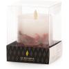 imageLuminara Embedded Flameless LED Candle  Orange Leaf 35quot x 65quot  Moving Flame Pillar Battery Operated Timer Real Wax Unscented SafeRed