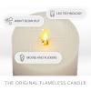 imageLuminara Embedded Flameless LED Candle  Orange Leaf 35quot x 65quot  Moving Flame Pillar Battery Operated Timer Real Wax Unscented SafeRed