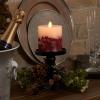 imageLuminara Embedded Flameless LED Candle  Orange Leaf 35quot x 65quot  Moving Flame Pillar Battery Operated Timer Real Wax Unscented SafeRowan Berries