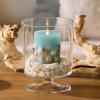 imageLuminara Embedded Flameless LED Candle  Orange Leaf 35quot x 65quot  Moving Flame Pillar Battery Operated Timer Real Wax Unscented SafeTeal