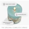 imageLuminara Embedded Flameless LED Candle  Orange Leaf 35quot x 65quot  Moving Flame Pillar Battery Operated Timer Real Wax Unscented SafeTeal