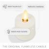 imageLuminara Flameless Tealights Rechargeable LED Set of 2 15quot x 21quot Battery Operated Moving Flame wUSB Charging Base Indoor Safe Decorative Lights2Pack
