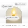 imageLuminara Outdoor Slim Pillar Flameless LED Candle Set of 3 Ivory Moving Flame Weather Resistant Remote Timer Ready Battery Operated Safe Melted Edge45inch